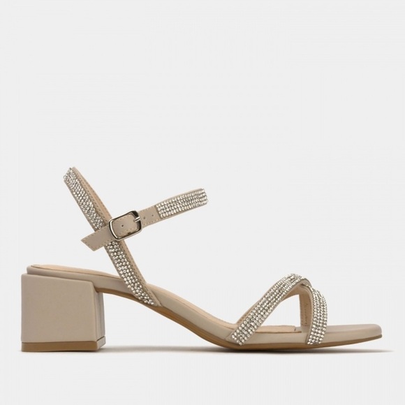 Betts SHAY Diamante Low Heeled Sandals 8 womens - Picture 1 of 8